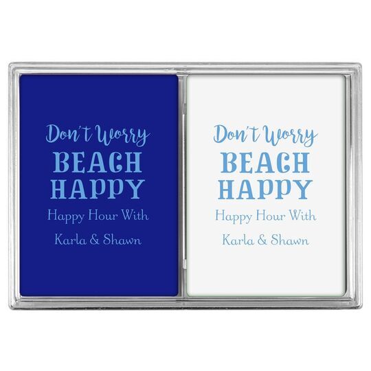 Don't Worry Beach Happy Double Deck Playing Cards